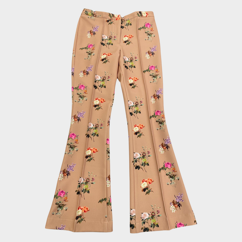 Vazquez women's beige floral print trousers