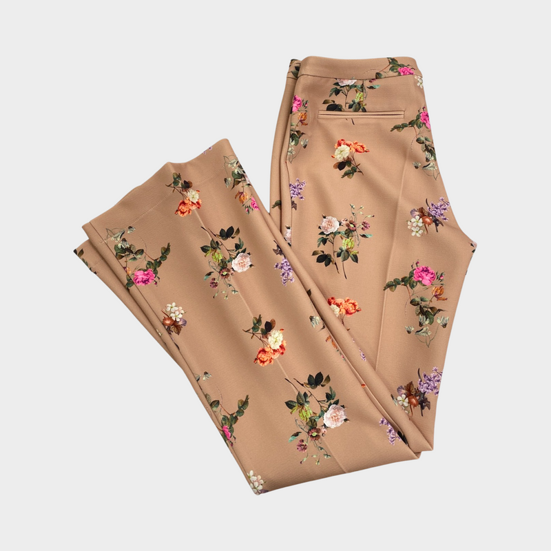 Vazquez women's beige floral print trousers