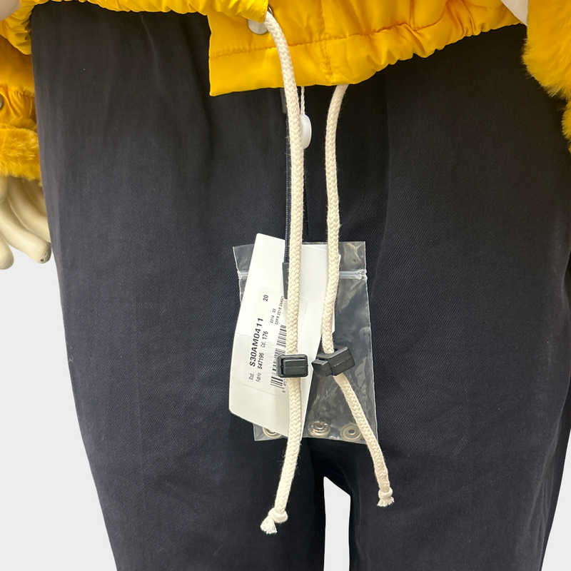 Maison Margiela Men's Oversized Shearling Trim Duck Down Puffer Jacket