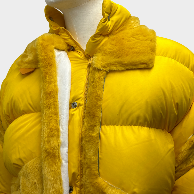 Maison Margiela Men's Oversized Shearling Trim Duck Down Puffer Jacket