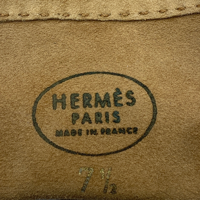 Hermès women's camel suede gloves