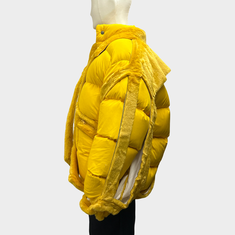 Maison Margiela Men's Oversized Shearling Trim Duck Down Puffer Jacket