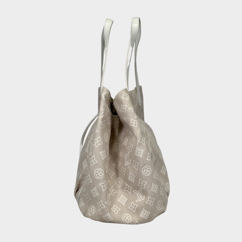 Louis Vuitton beige and white monogram canvas ipanema handbag