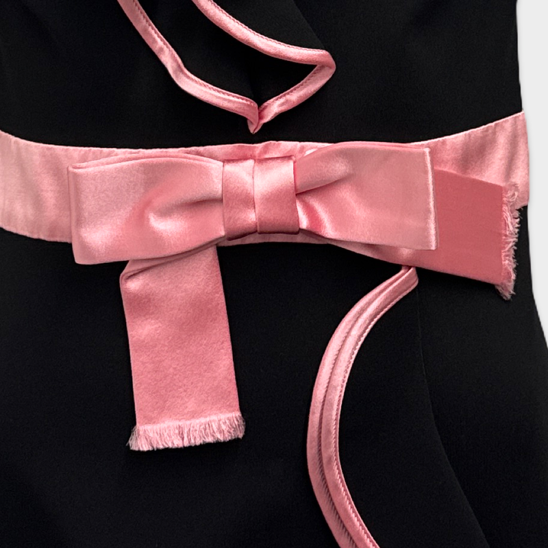 GUCCI Black and Pink bow ruffle dress