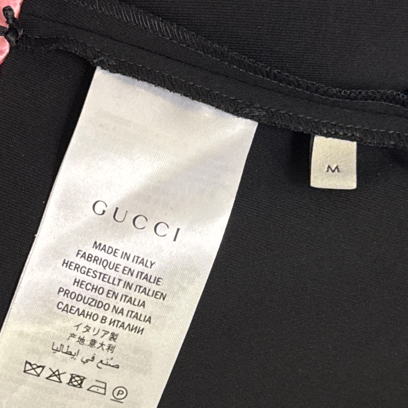 GUCCI Black and Pink bow ruffle dress