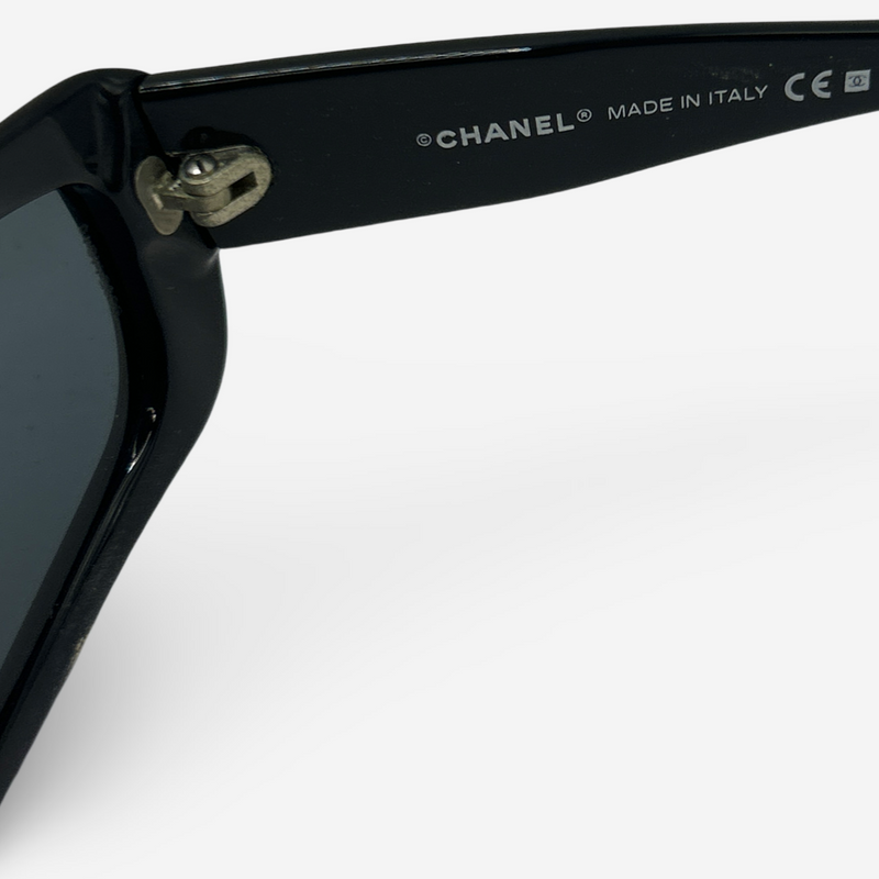 Chanel Women's Y2K Era Black Diamante Sunglasses