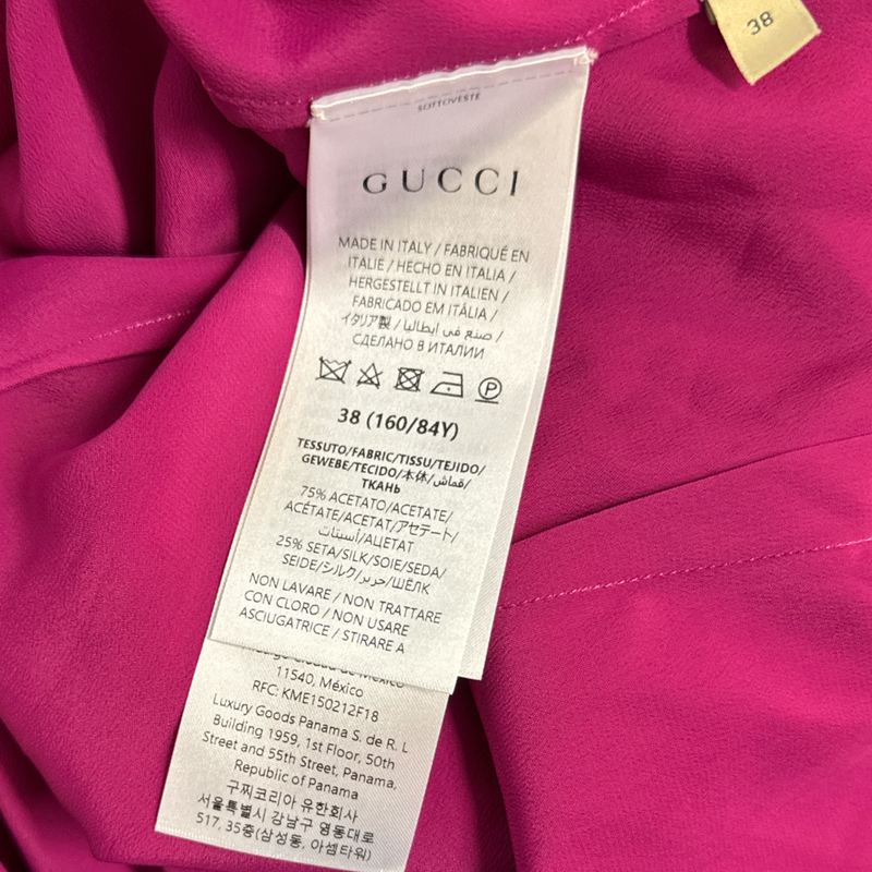 GUCCI green and pink Floral dress