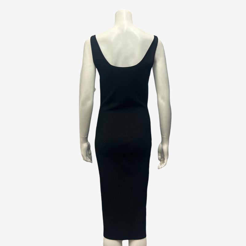 Versace Women's Black Bodycon Dress With Gold Accents
