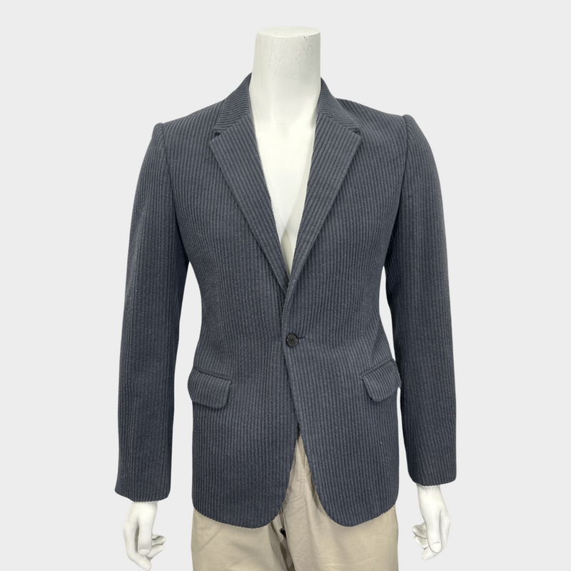 ERMENEGILDO ZEGNA men's grey corduroy blazer