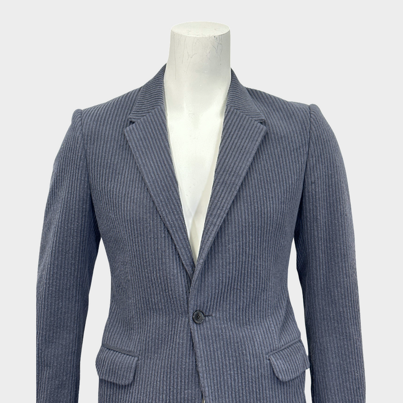 ERMENEGILDO ZEGNA men's grey corduroy blazer