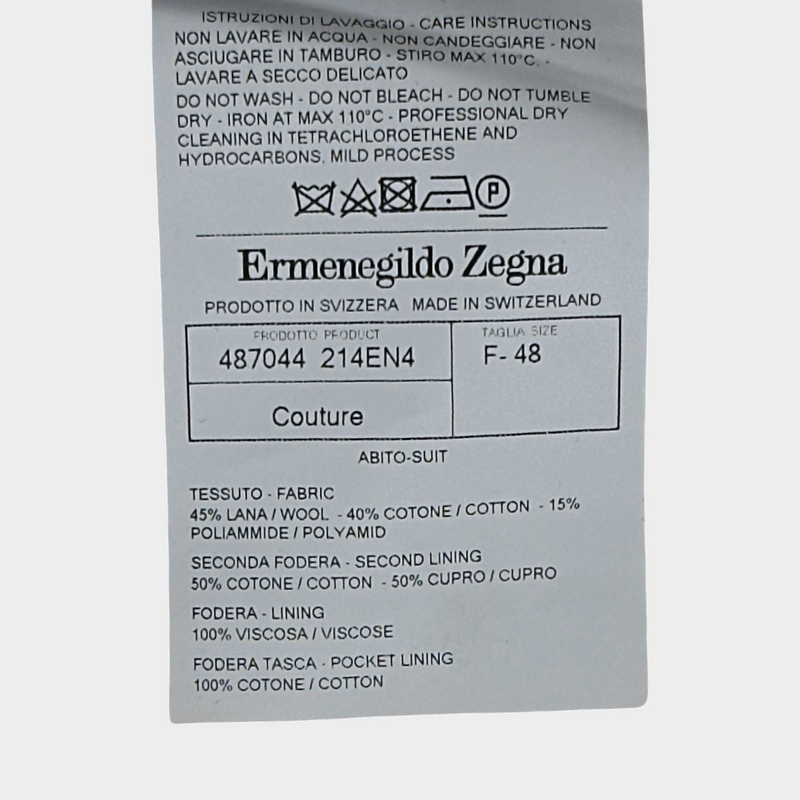 ERMENEGILDO ZEGNA men's grey corduroy blazer