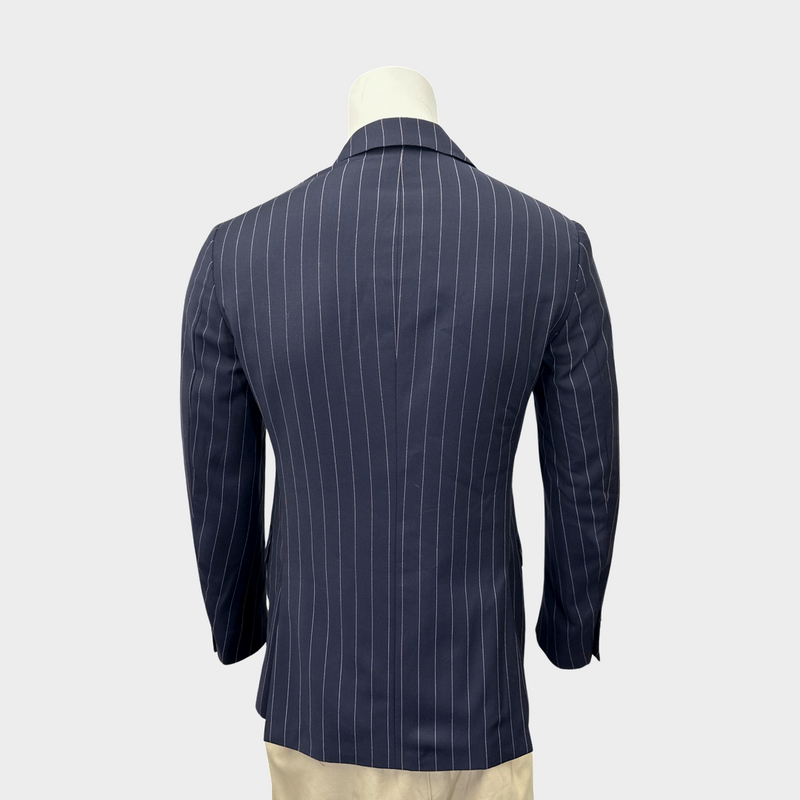 Polo Ralph Lauren men's navy and white striped wool set of blazer and trousers