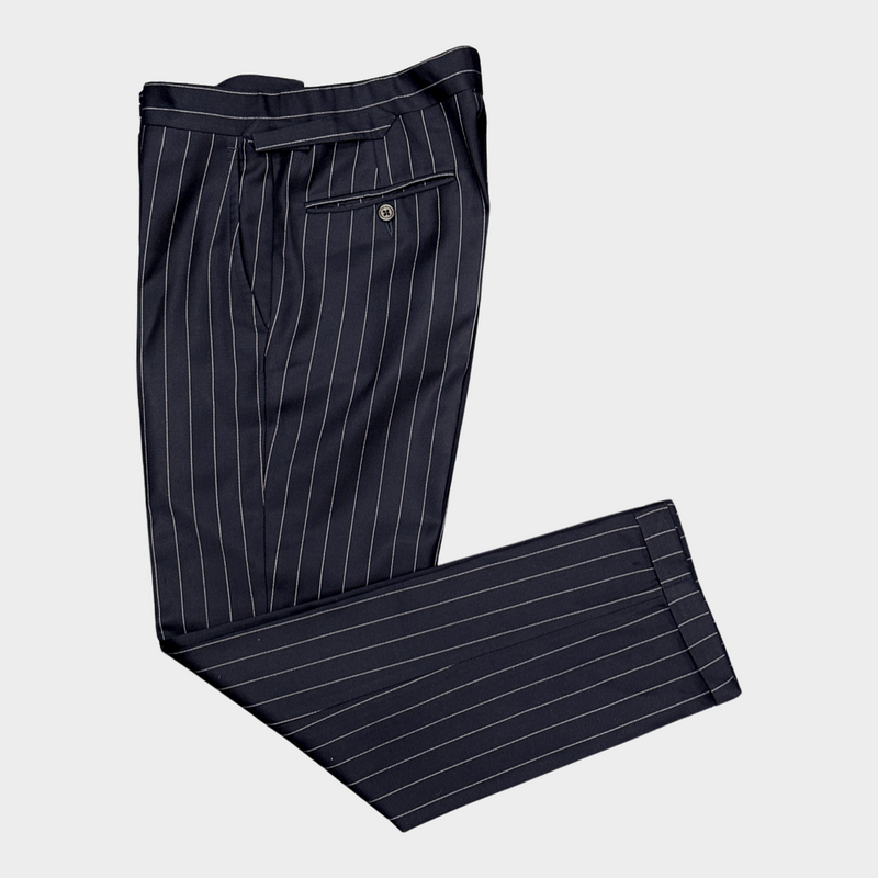 Polo Ralph Lauren men's navy and white striped wool set of blazer and trousers