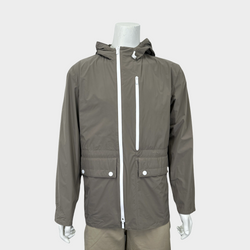 Hermes men's grey nylon rain jacket