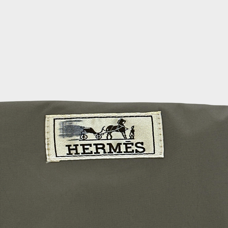 Hermes men's grey nylon rain jacket