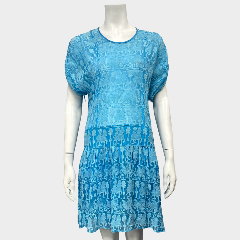 Isabel Marant blue embroidered viscose dress