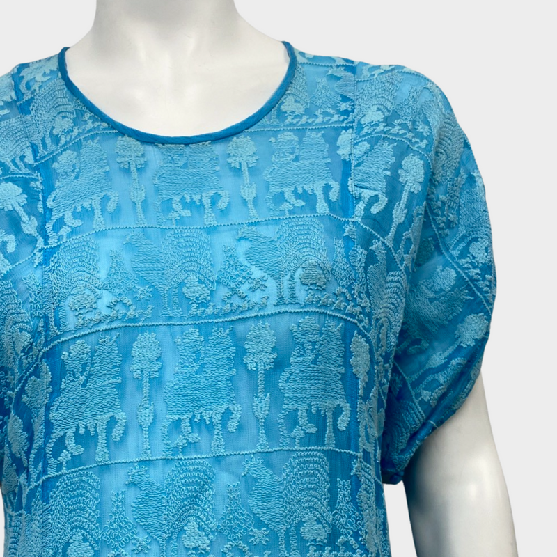 Isabel Marant blue embroidered viscose dress
