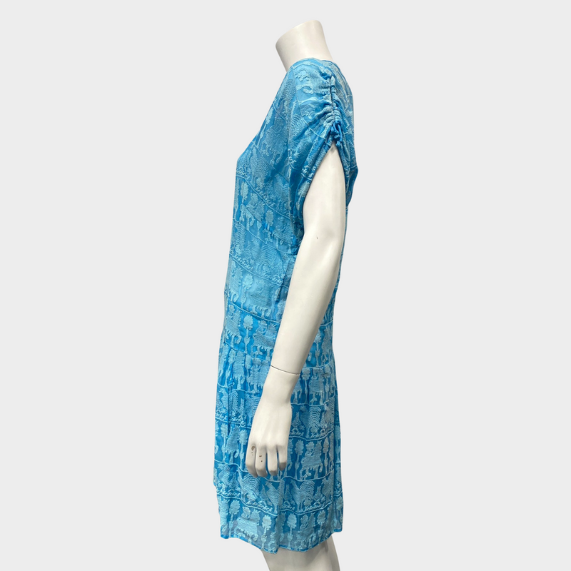 Isabel Marant blue embroidered viscose dress