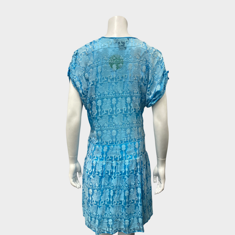 Isabel Marant blue embroidered viscose dress
