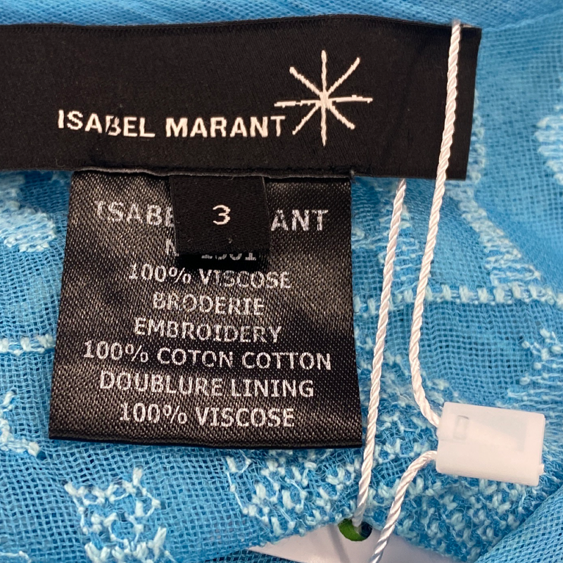 Isabel Marant blue embroidered viscose dress
