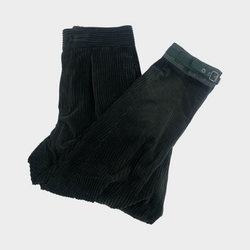 Z Zegna men's bottle green corduroy cargo trousers