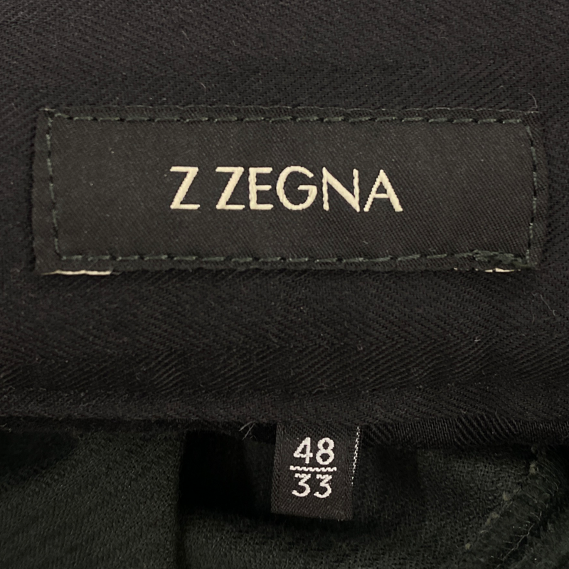 Z Zegna men's bottle green corduroy cargo trousers