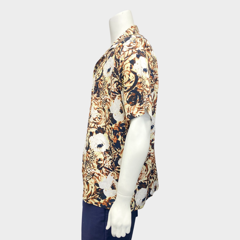 John Varvatos men's cotton floral print shirt
