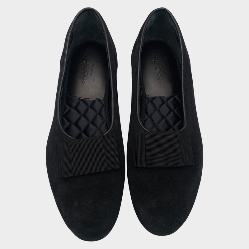 Arthur Sleep men's black suede loafers