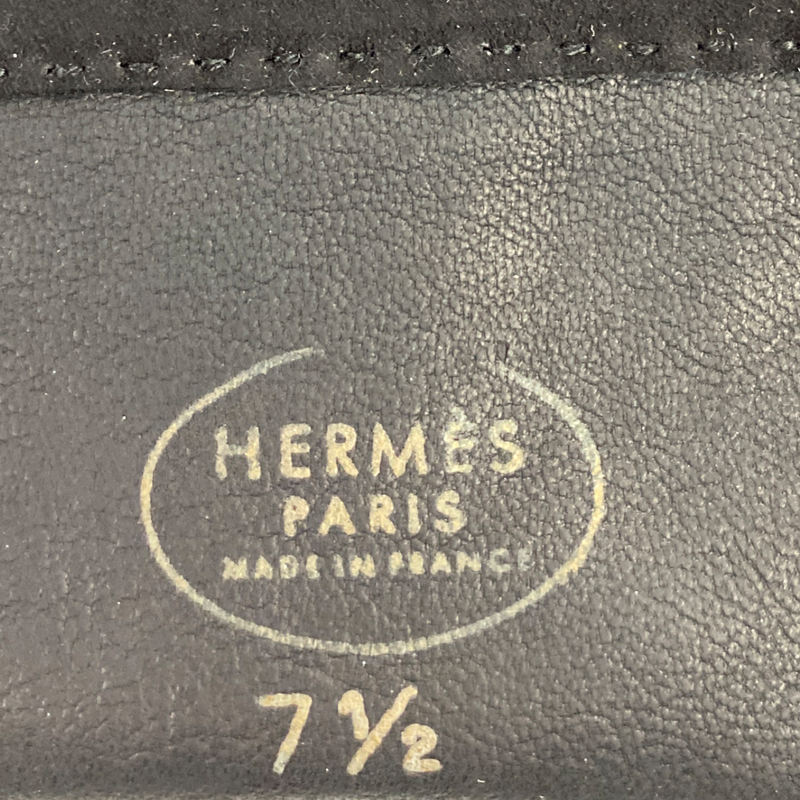 Hermès women's black suede gloves