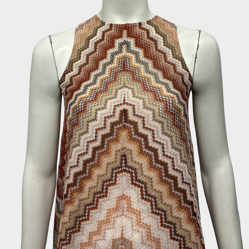 Missoni Multicolour Glittery Crochet Sleeveless Dress