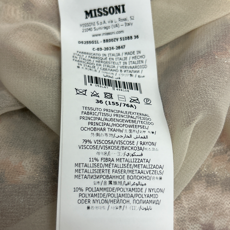 Missoni Multicolour Glittery Crochet Sleeveless Dress