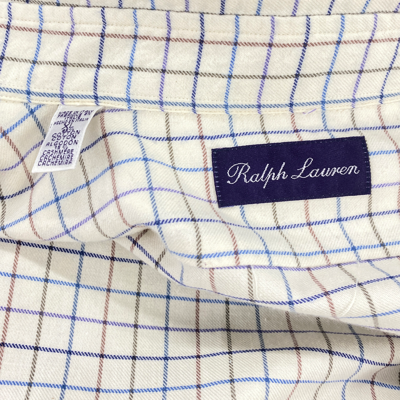 Ralph Lauren men's purple label cotton checked shirt