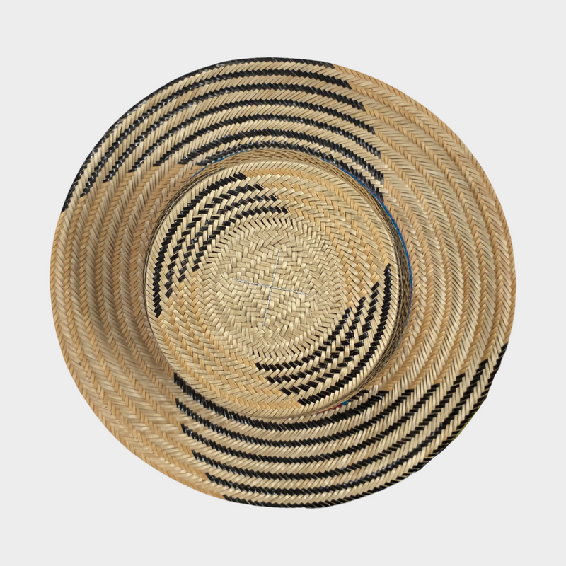 Yosuzi men's black and beige straw hat