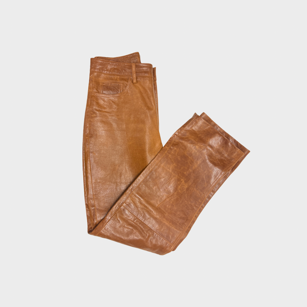 Remain Women's Brown Leather Pants – Loop Generation