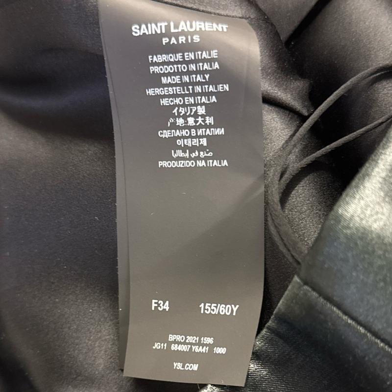 Saint Laurent Glitter Black Skirt