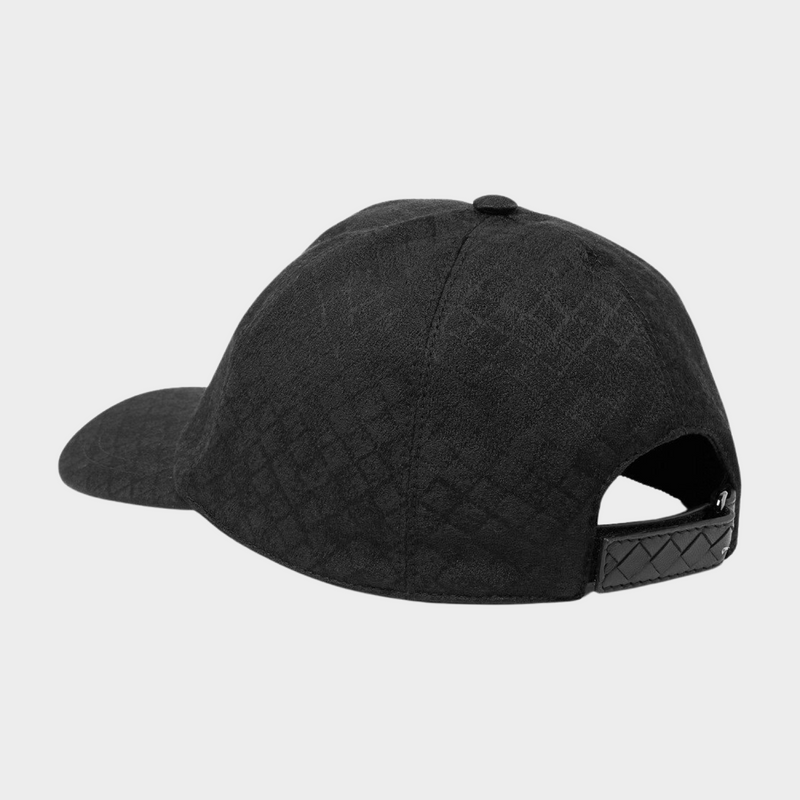 Bottega Veneta black printed baseball cap