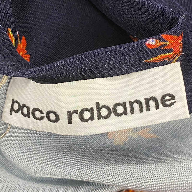Paco Rabanne Navy Viscose Paisley Floral Set