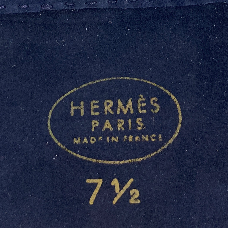 Hermès women's navy suede gloves