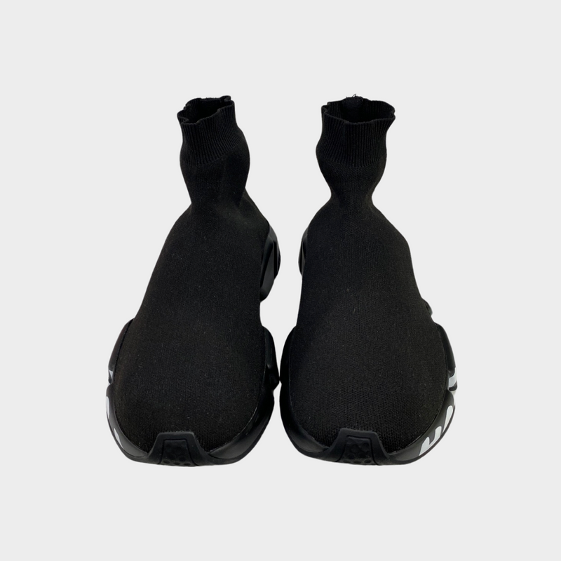 Balenciaga women's black speed stretch sock trainers