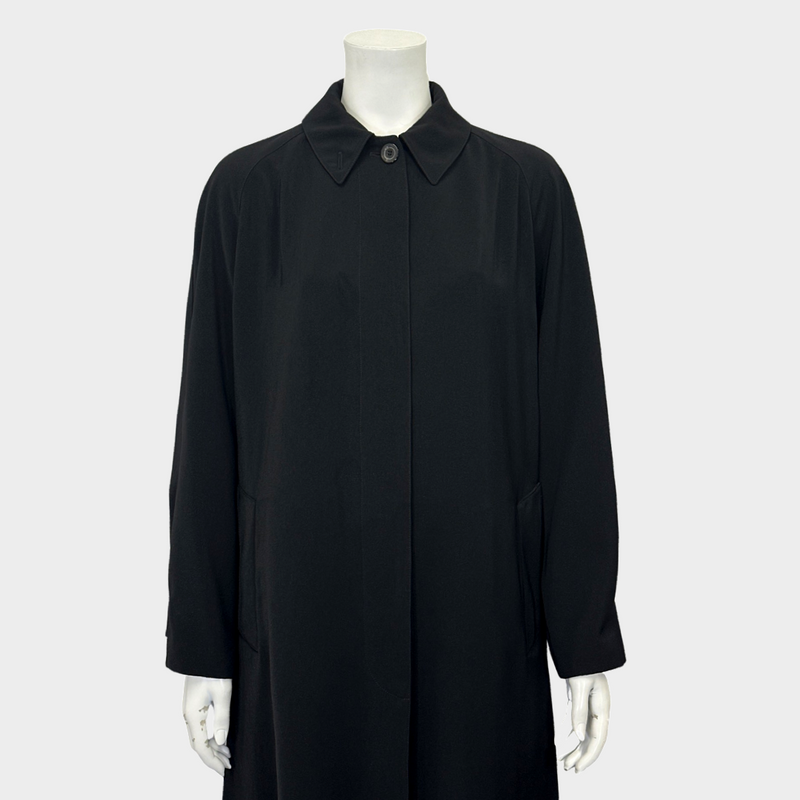 GIORGIO ARMANI women's black polyester long evening coat