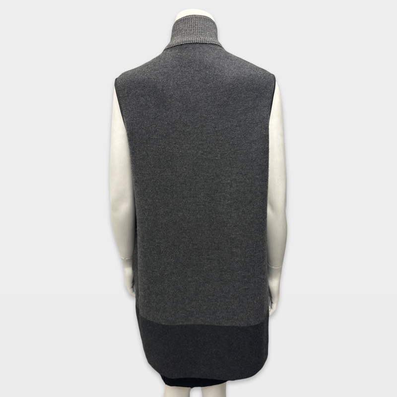 Loro Piana Women's Grey Cashmere Sleeveless belted cardigan