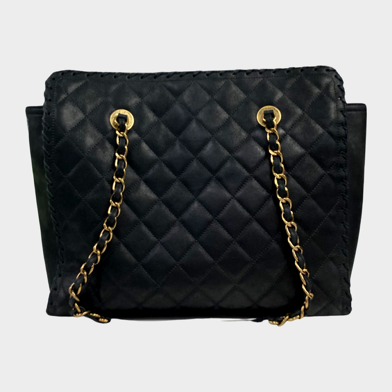 Chanel Women's Black Quilted Leather Handbag