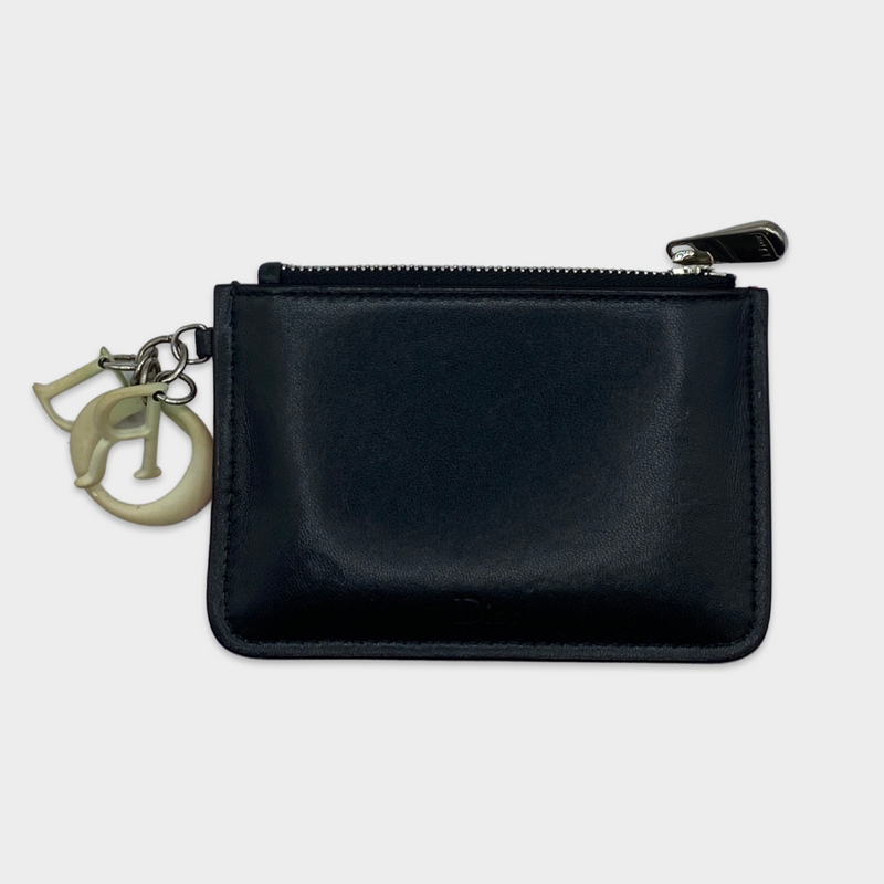 Christian Dior women's pink flower embellished wallet