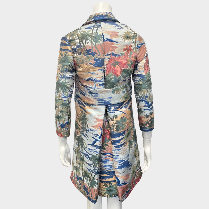 Valentino women's multicolour floral print silk coat