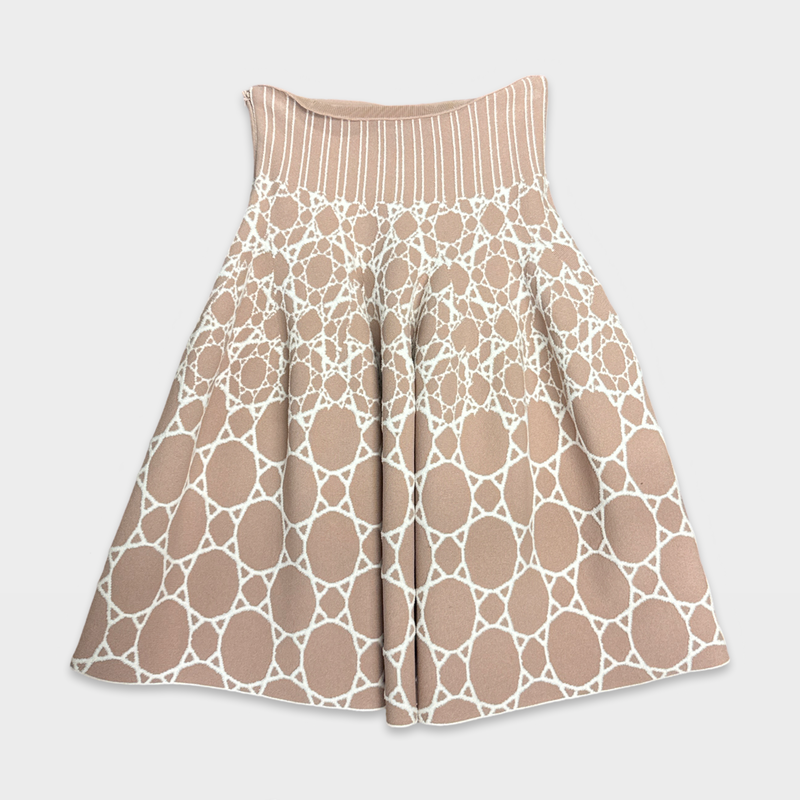 Alaia Beige and White Skirt