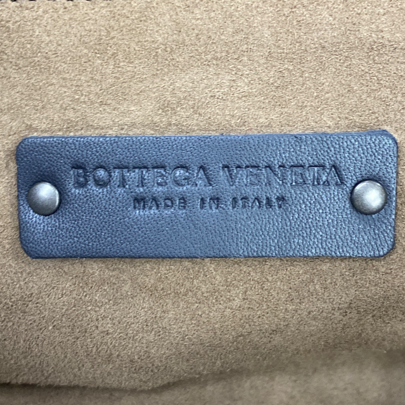 Bottega Veneta women's navy leather maxi intrecciato convertible tote