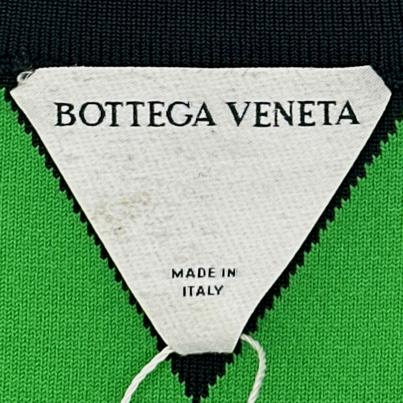 Bottega Veneta men’s black and green tech-jersey jumper