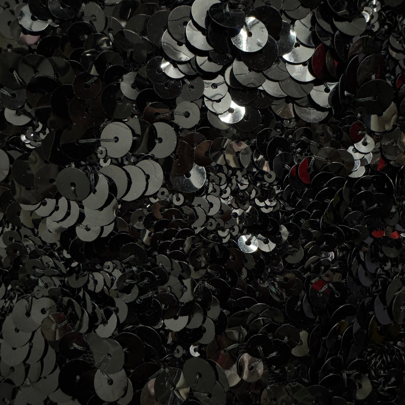 Dolce&Gabbana Black Long Sleeve Sequin Dress with Open Back