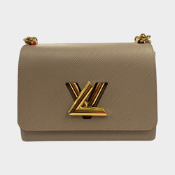Louis Vuitton beige twist MM chain epi leather bag