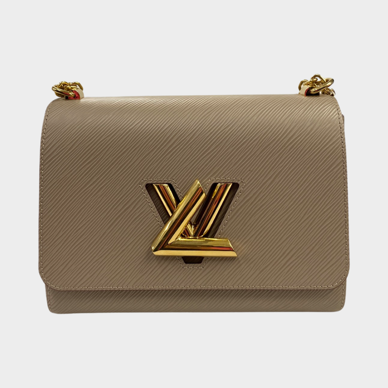 Louis Vuitton beige twist MM chain epi leather bag